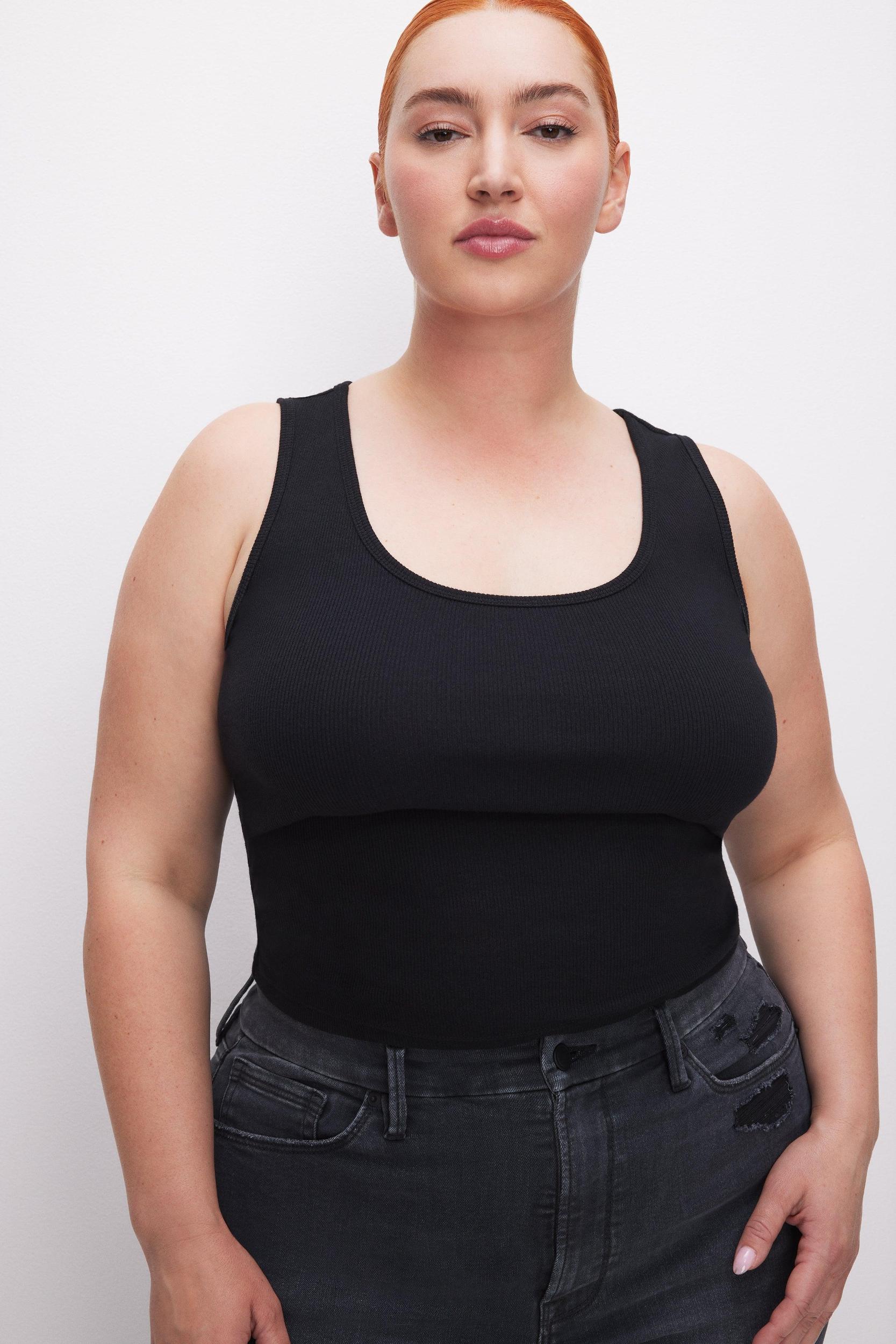 MICRO RIB TANK TOP | BLACK001 Product Image