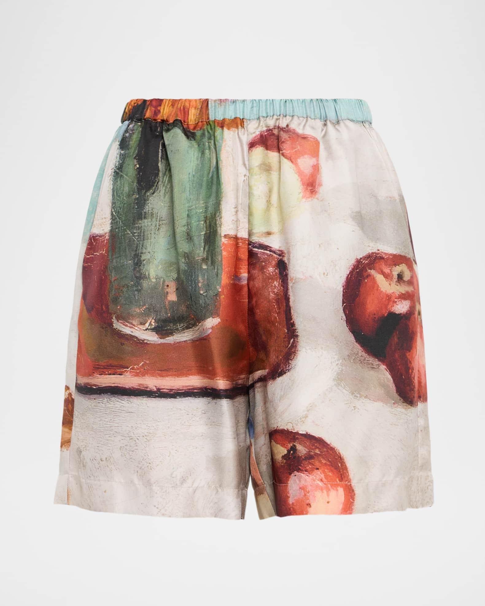 Anne Silk Twill Shorts Product Image
