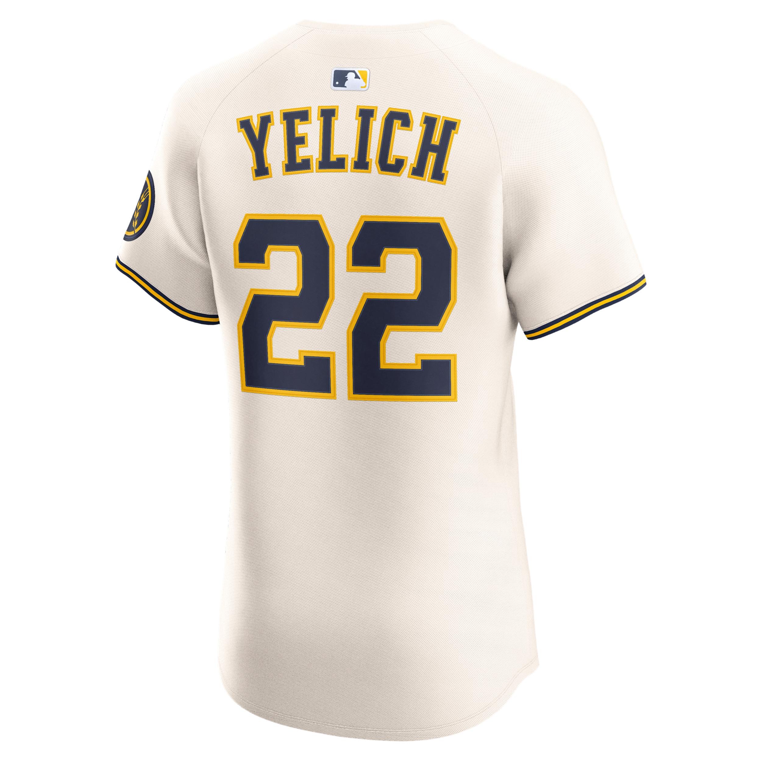 Christian Yelich Milwaukee Brewers Nike Mens Dri-FIT ADV MLB Elite Jersey | 9B10MZHOMZ9-J40 Product Image