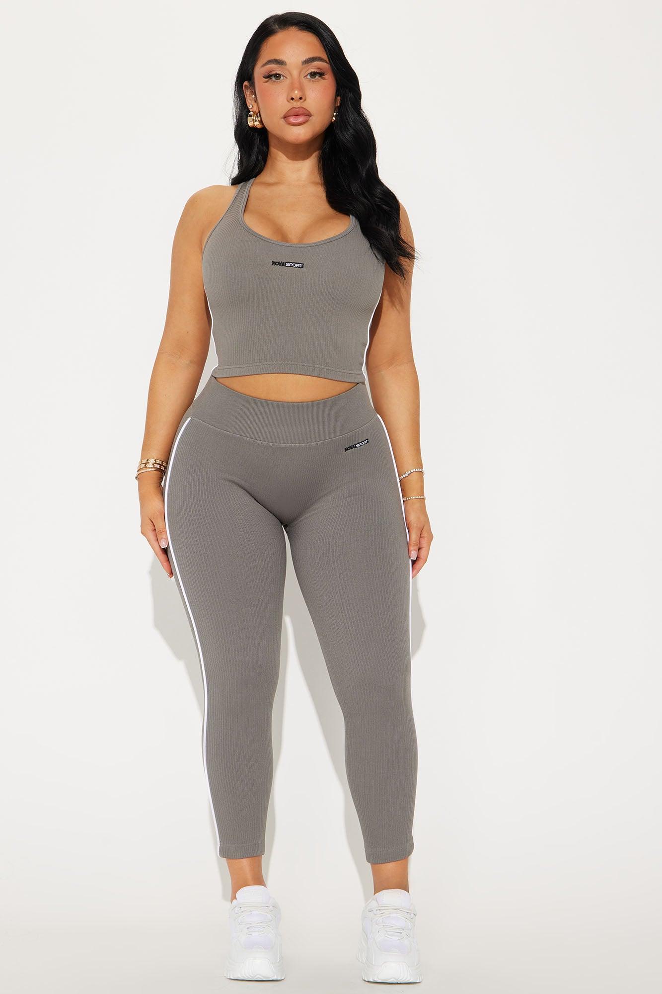 Court Cutie Effortless Seamless Active Top - Charcoal Product Image