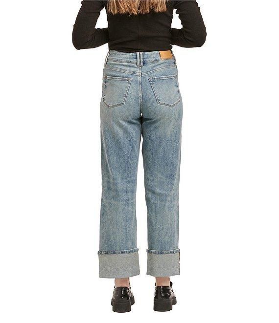 Dear John Holly Stretch Denim Straight Leg Cuffed Jeans Product Image