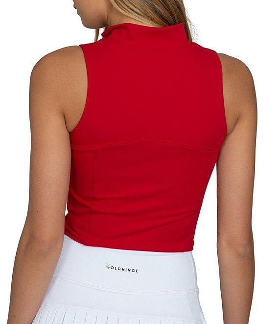 GOLD HINGE Day To Night Quarter-Zip Sleeveless Top Product Image