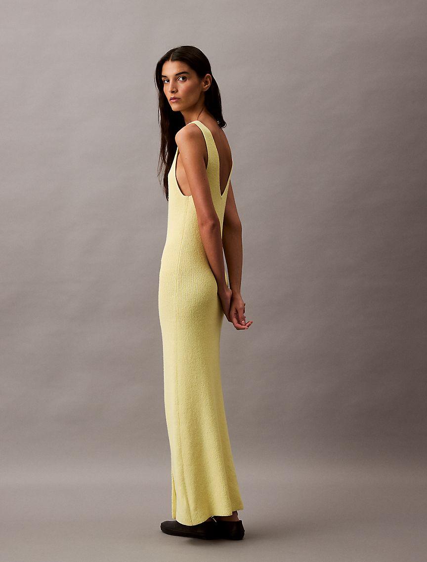 Boucle Ribbed Sleeveless Midi Dress Product Image