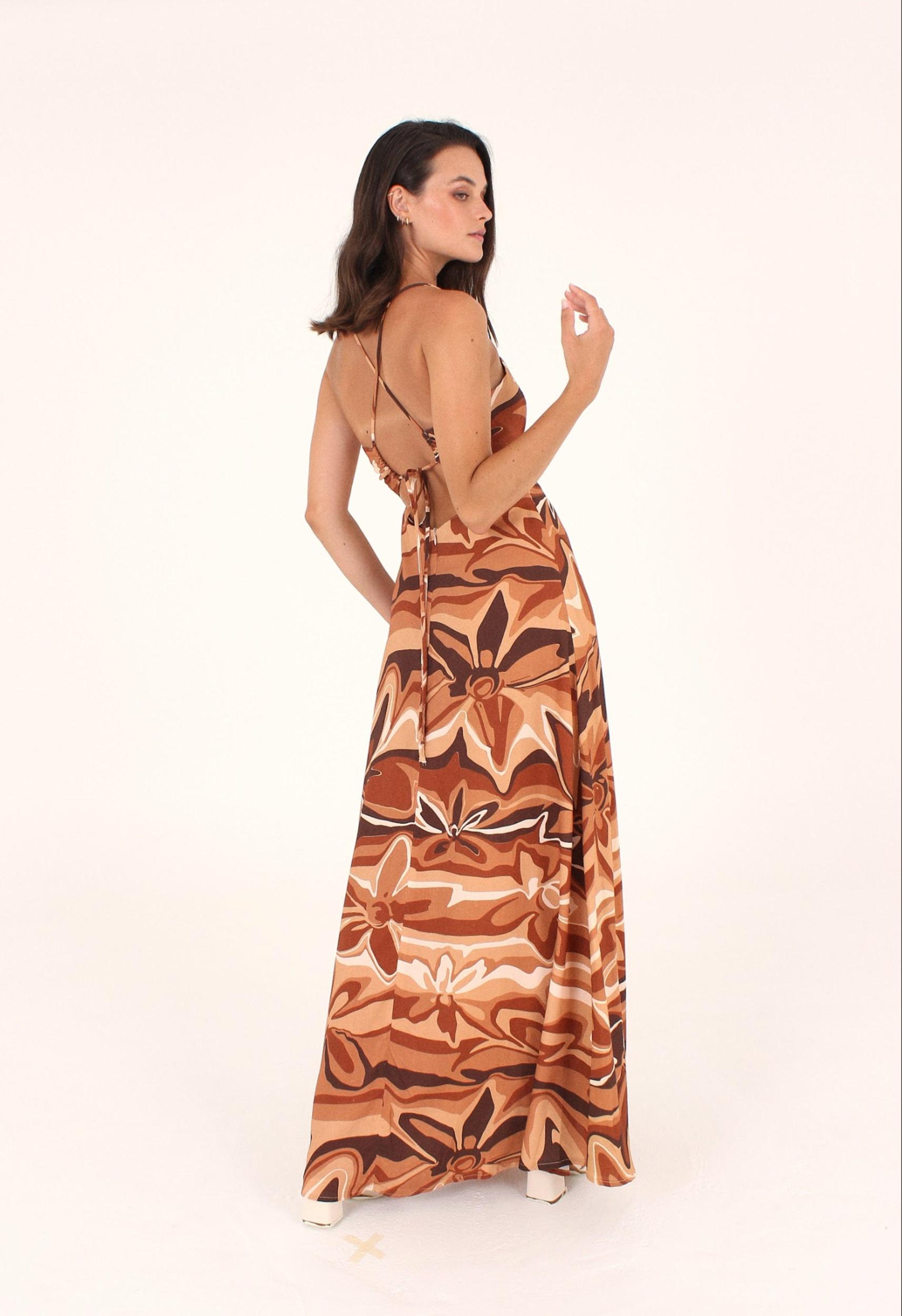 Sage Dress in Brown Product Image