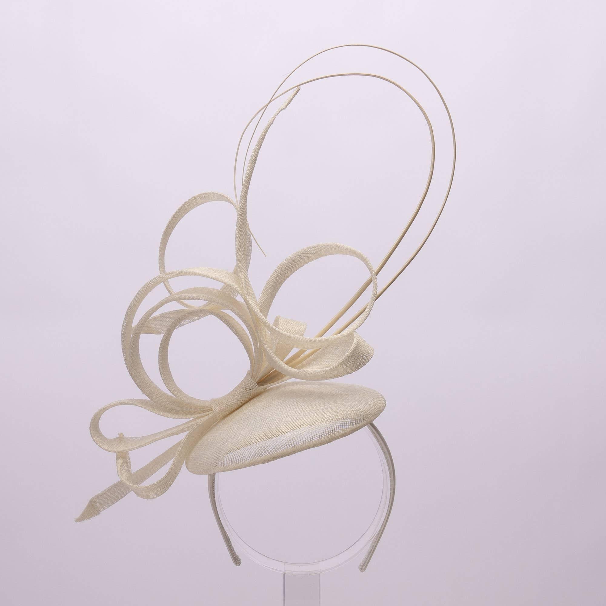 Sinamay Fascinator Headband, Ribbon 3D Design Product Image