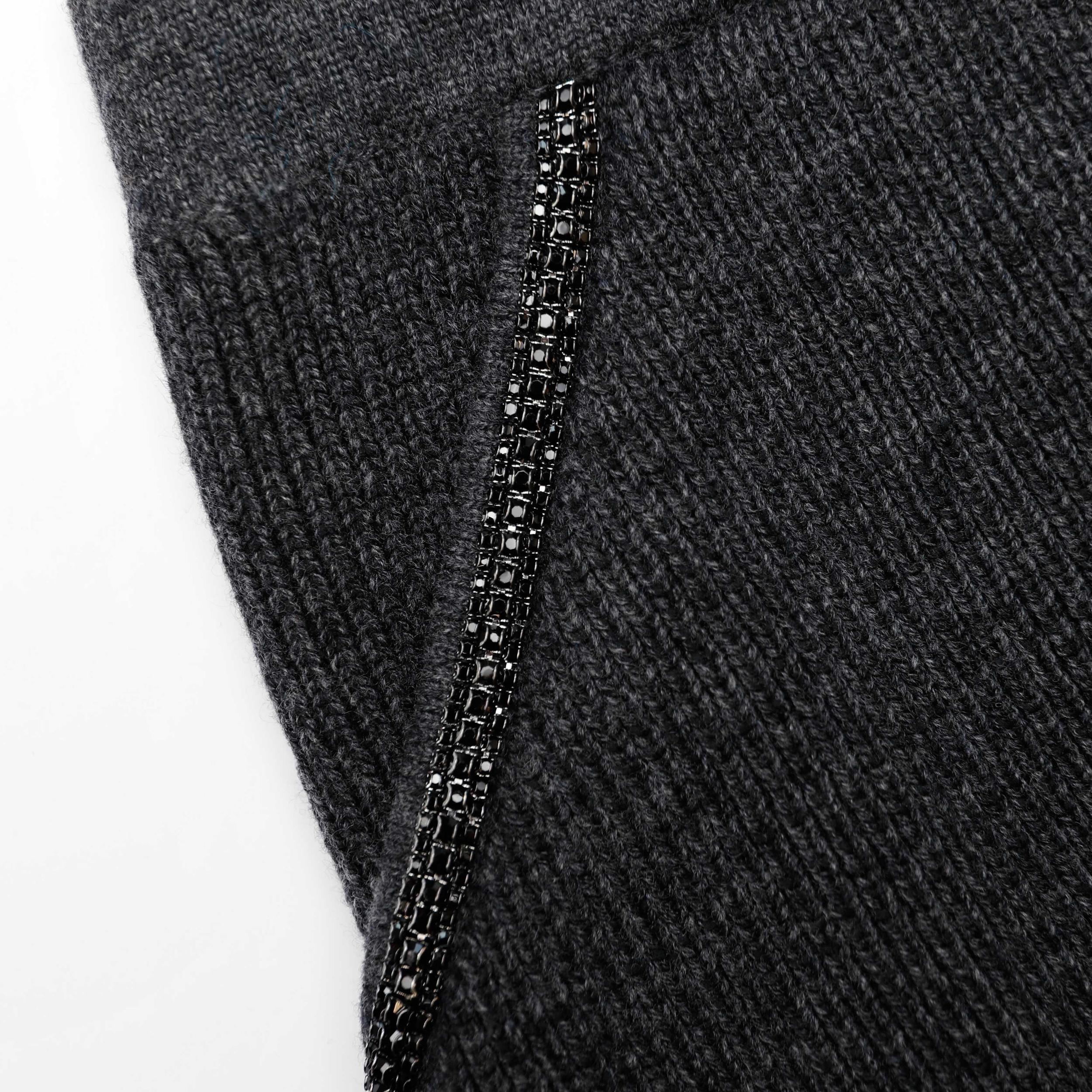 Grey Knit Mini Skirt Product Image