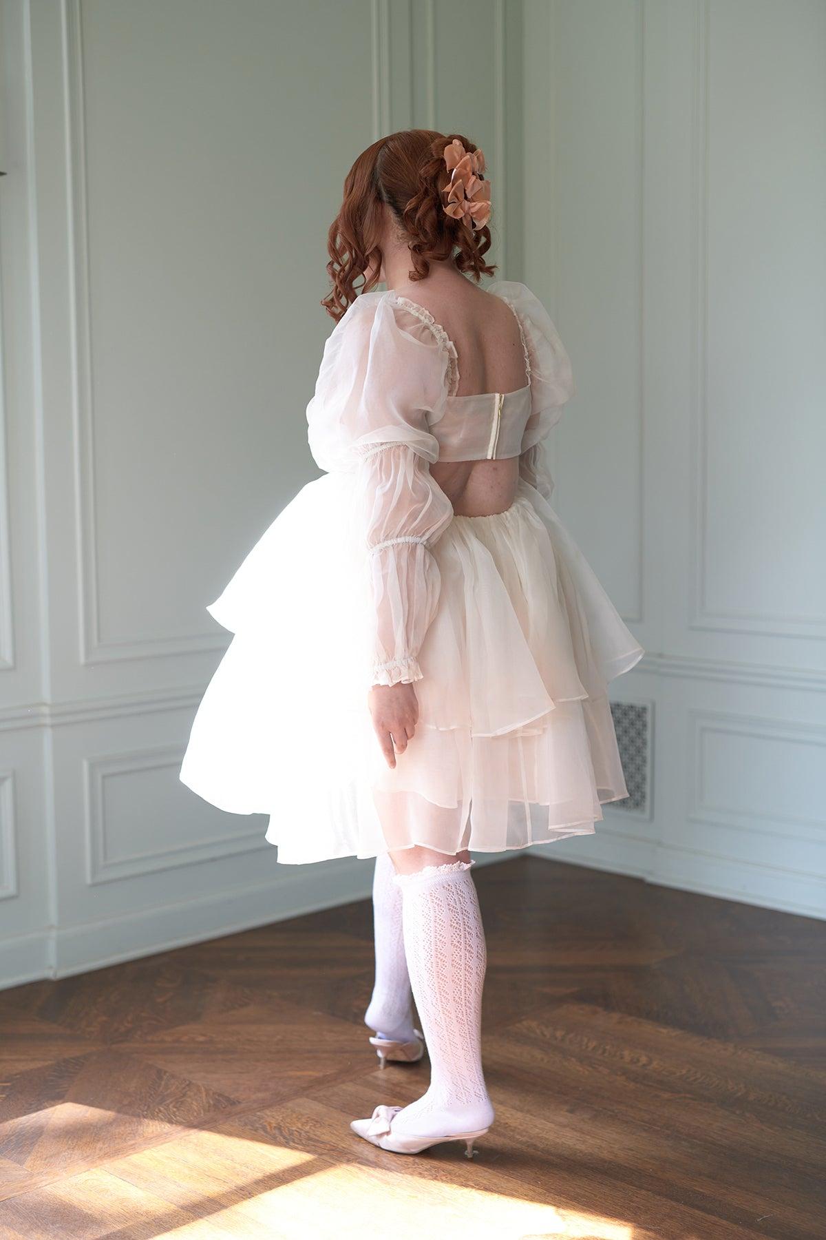 The Silk Gauze Ivory Moonlight Dress Product Image