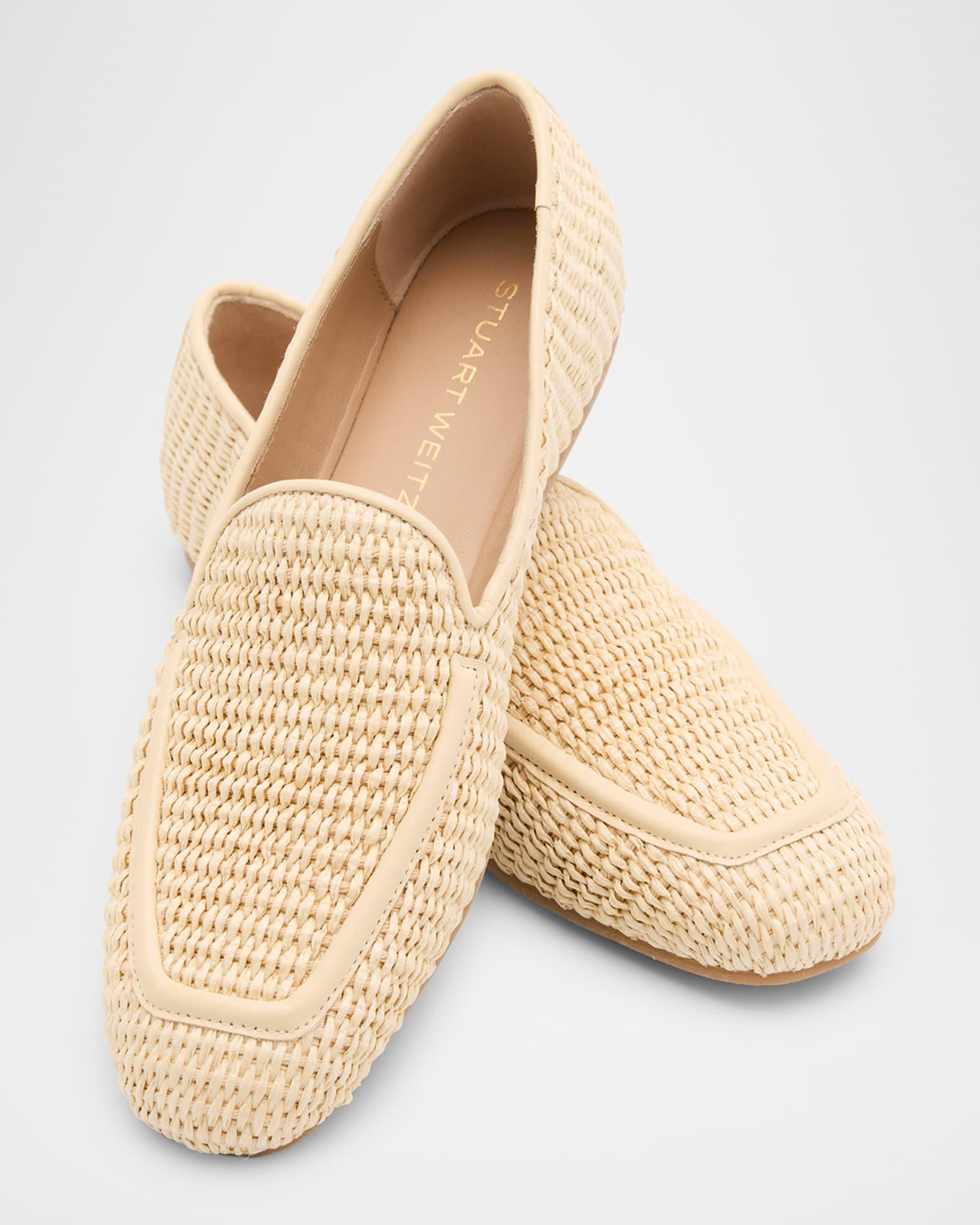 Lee Woven Raffia Slip-On Loafers Product Image