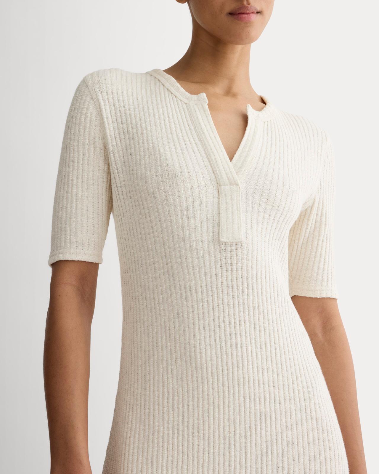 Womens Rib-Knit Henley Dress by Everlane Product Image