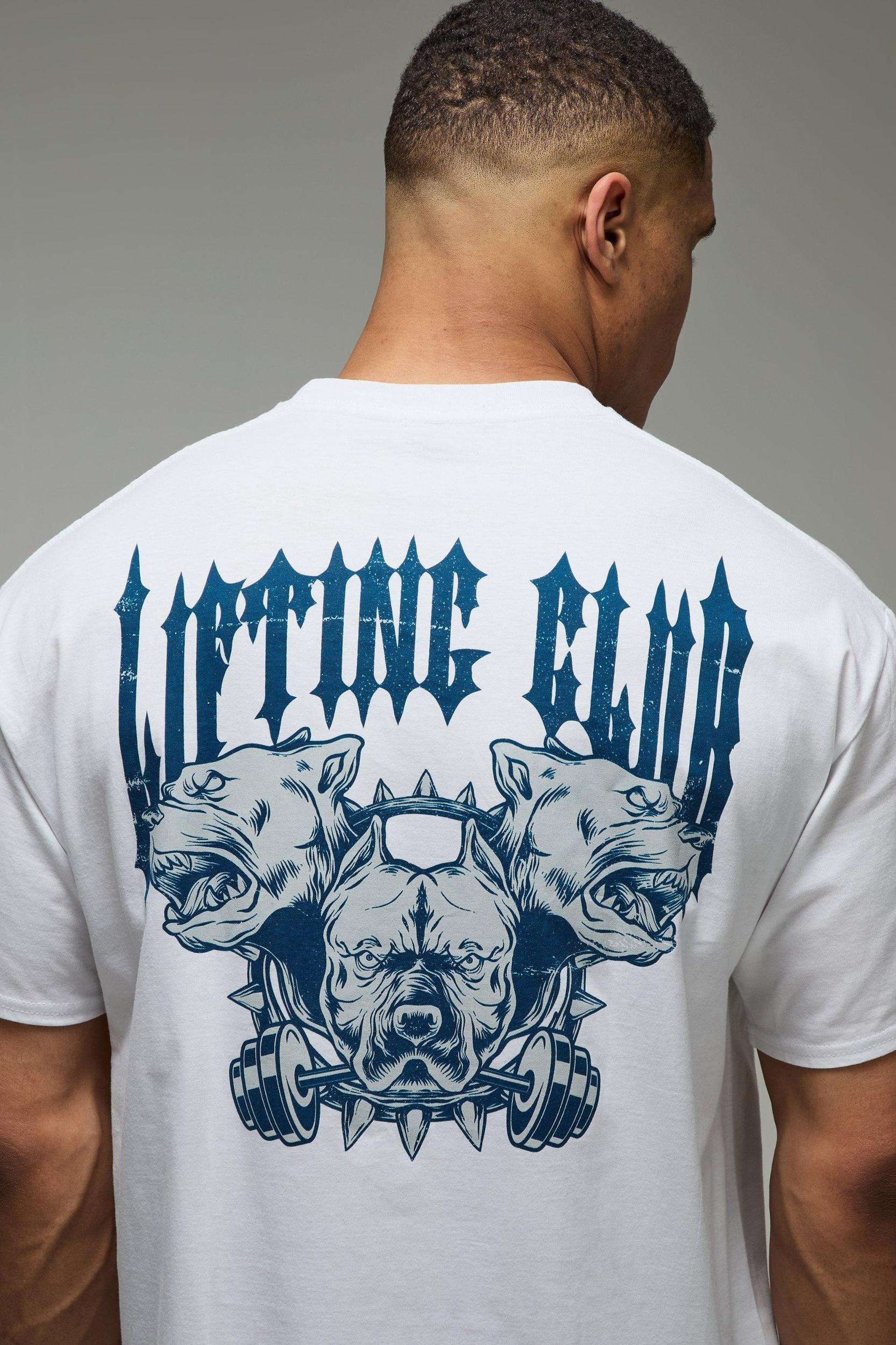 MAN Active Lifting Club Oversized T-shirt | boohooMAN USA Product Image