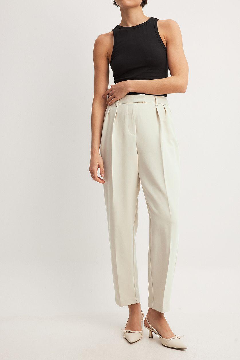 Tapered High Waist Suit Pants Product Image