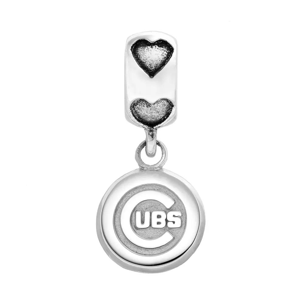 LogoArt Chicago Cubs Sterling Silver Team Logo Charm, Women's, Grey Product Image