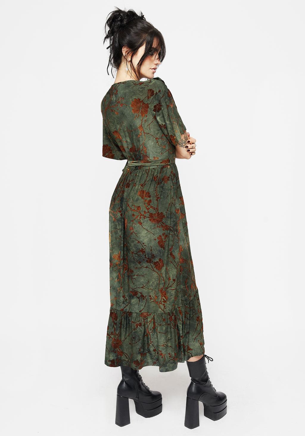 Witchfire Ruffle Midaxi Wrap Dress Product Image