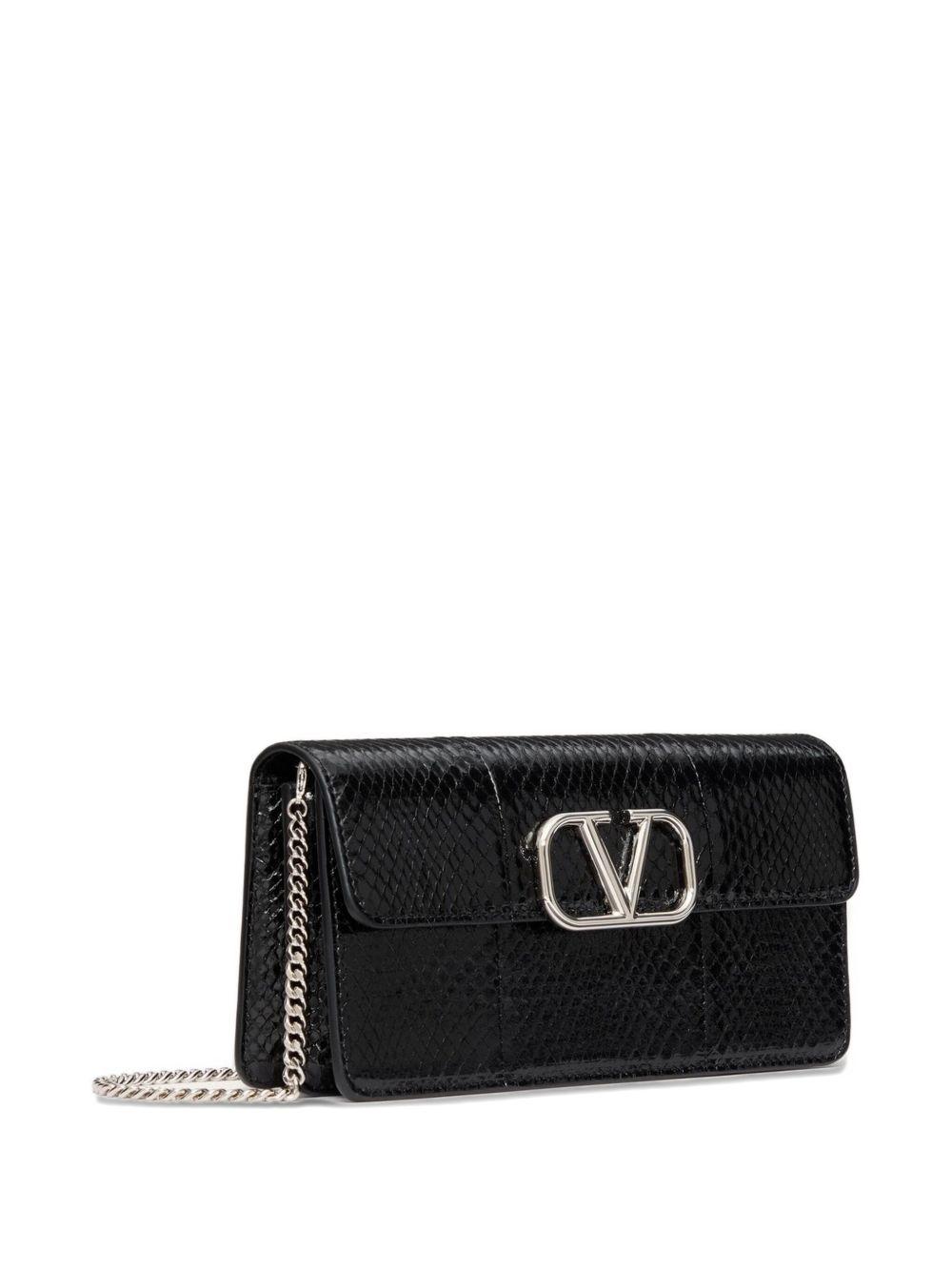 VLogo Signature leather chain wallet Product Image