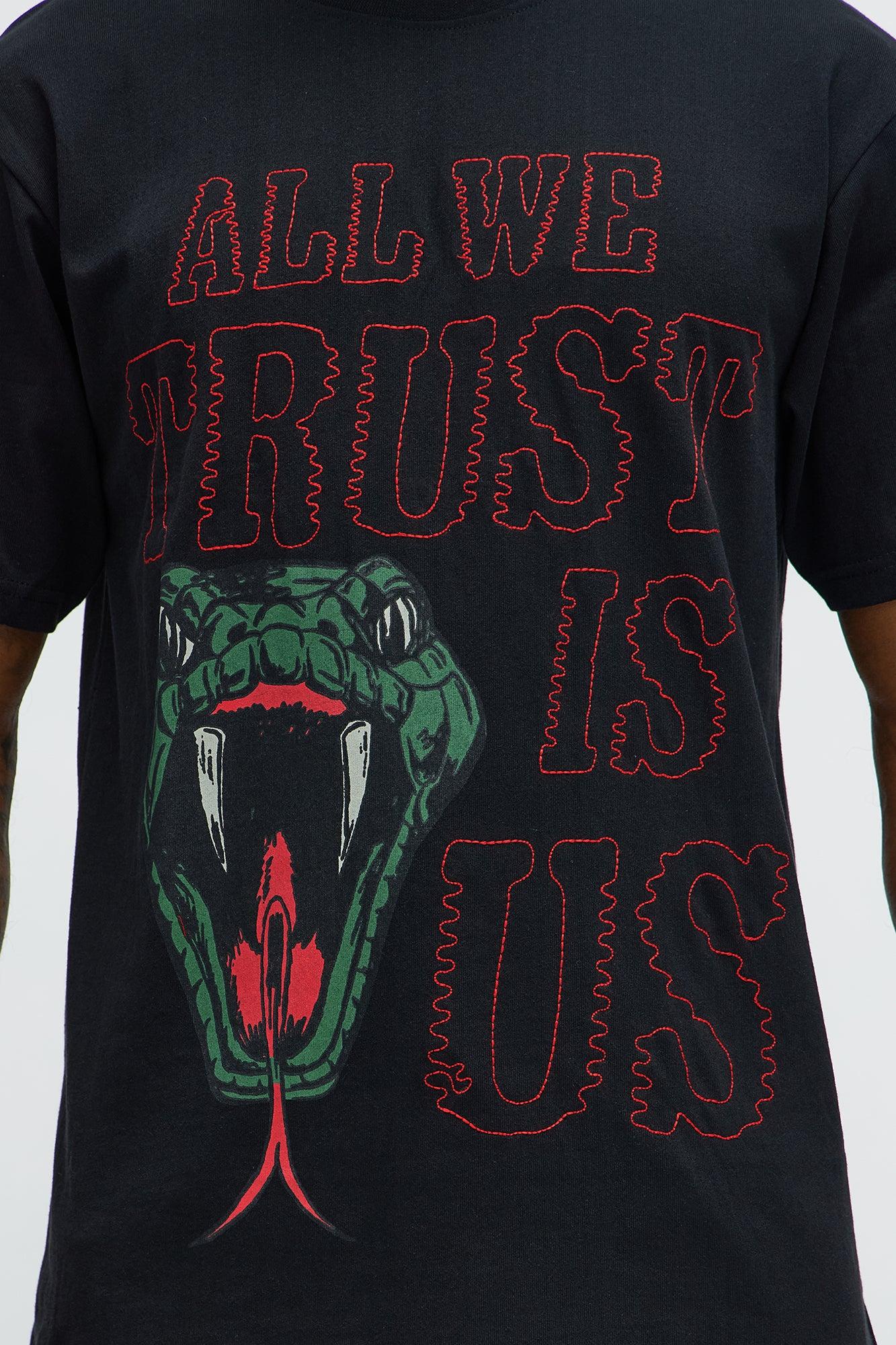 All We Trust Chainstitch Short Sleeve Tee - Black Product Image