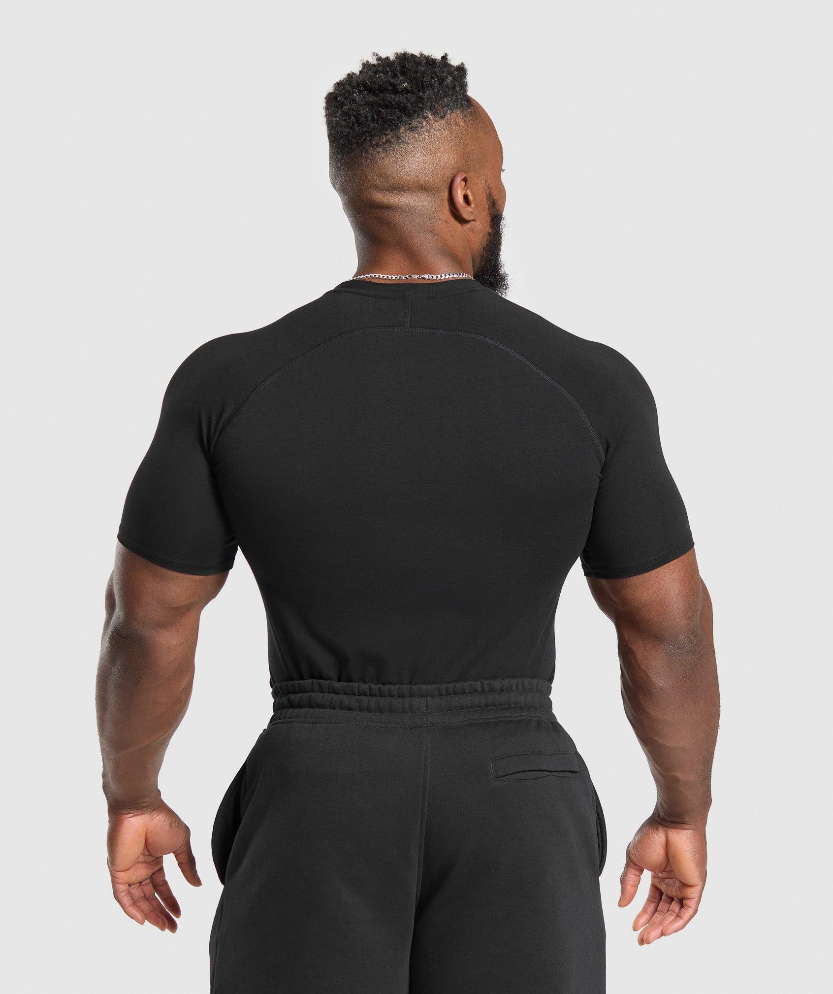 Gymshark Prime T-Shirt - Black/Vivid Red Male Product Image