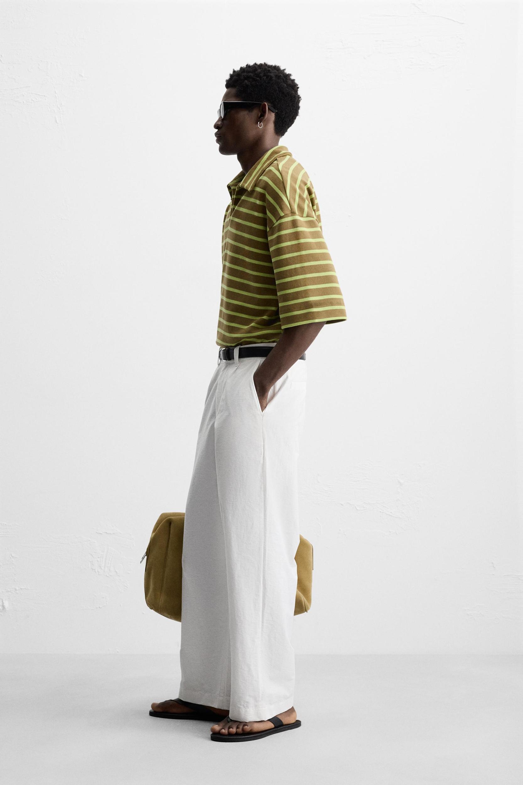 STRIPED RELAXED FIT POLO SHIRT Product Image