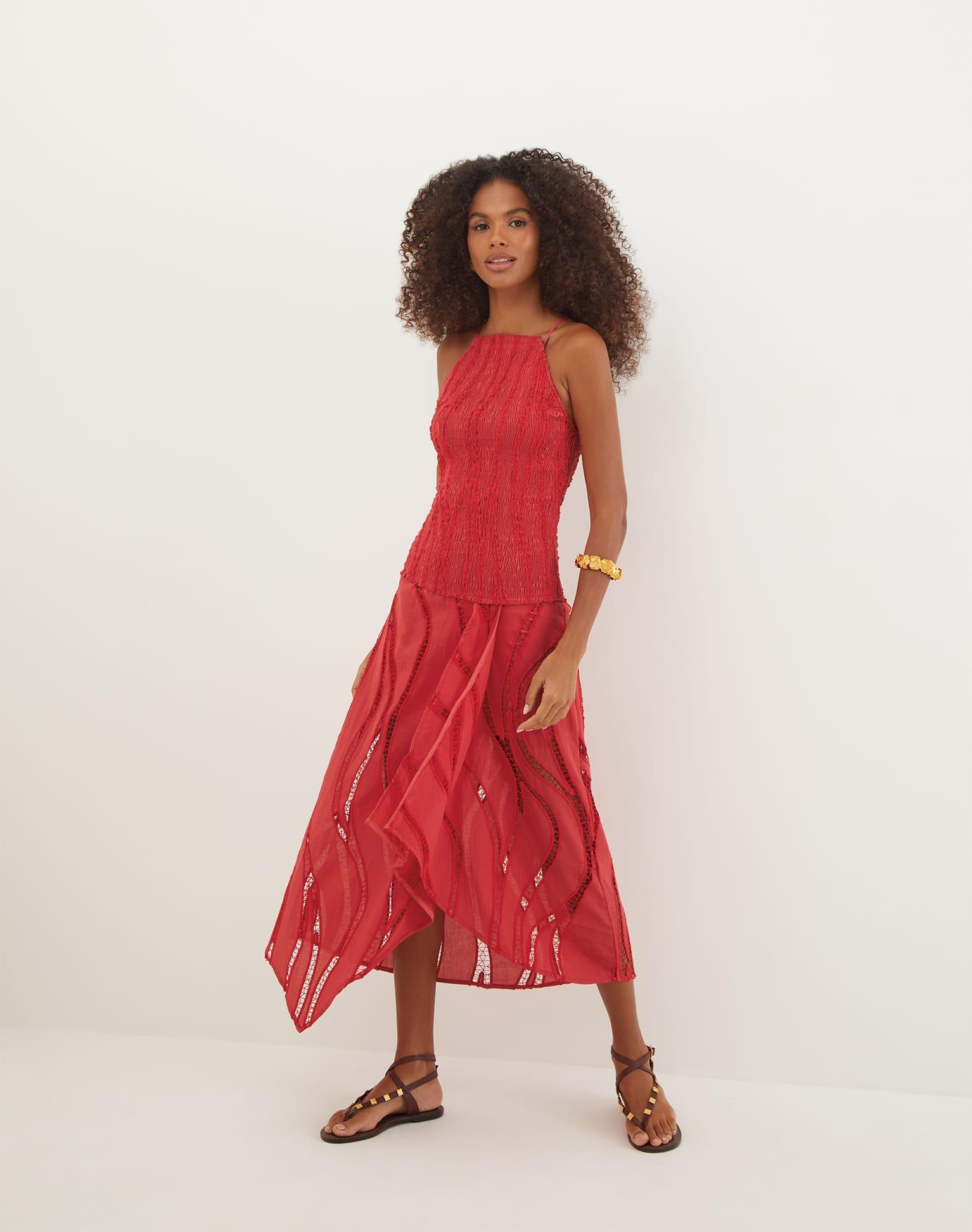 Belle Midi Dress - Raspberry Product Image