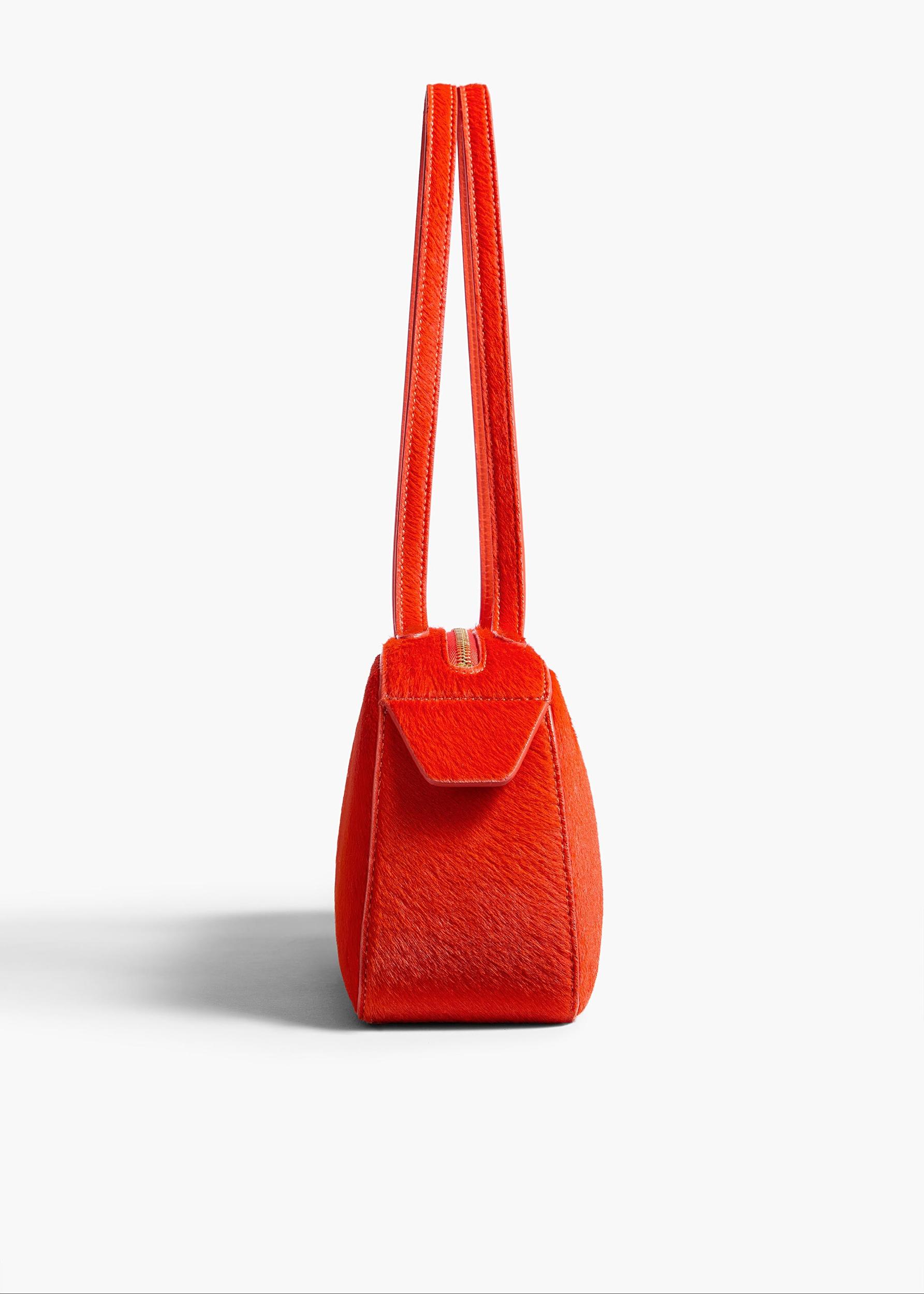 Simona Shoulder Bag in Persimmon Haircalf Product Image