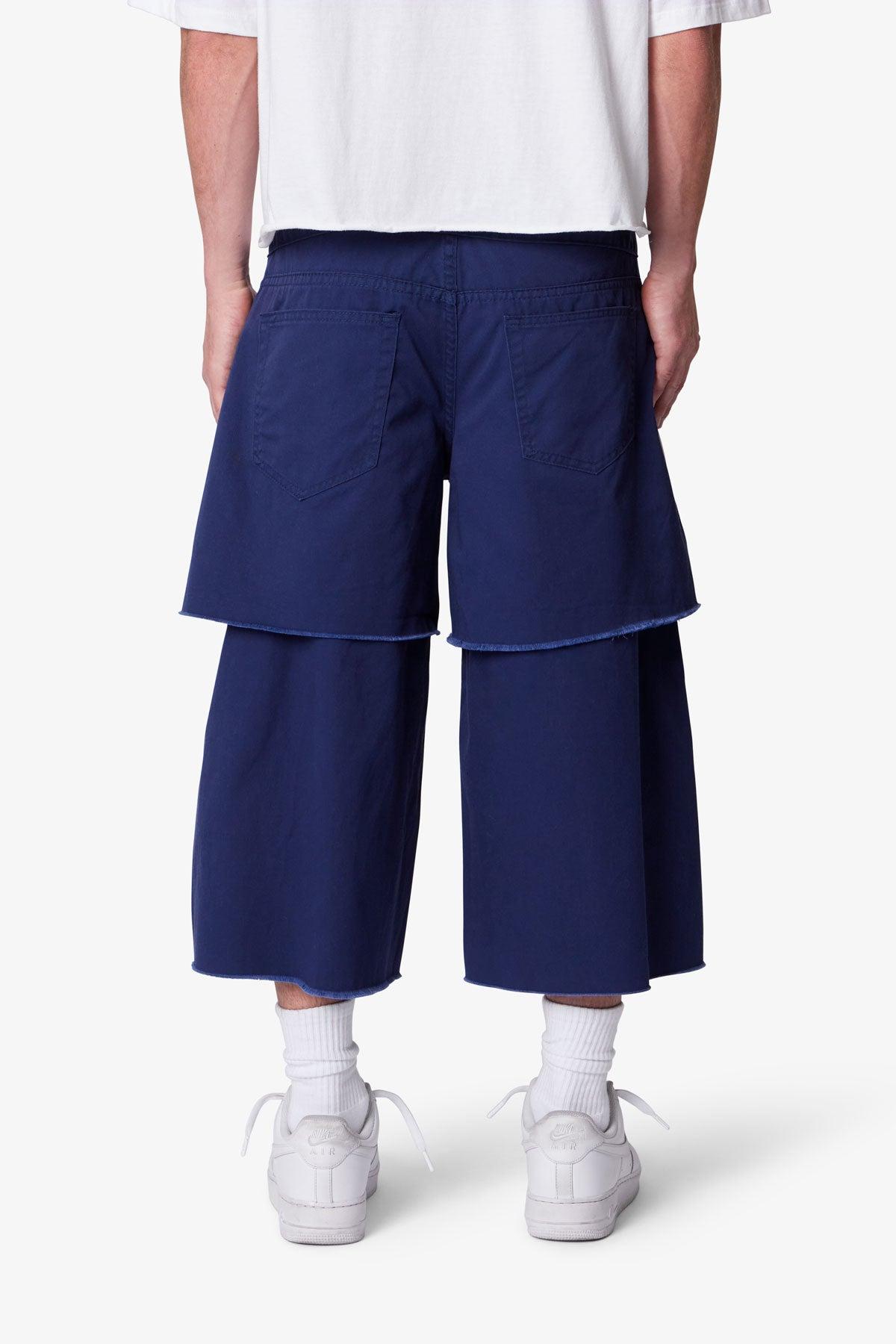 Ultra Baggy Inside Out Shorts - Navy Product Image