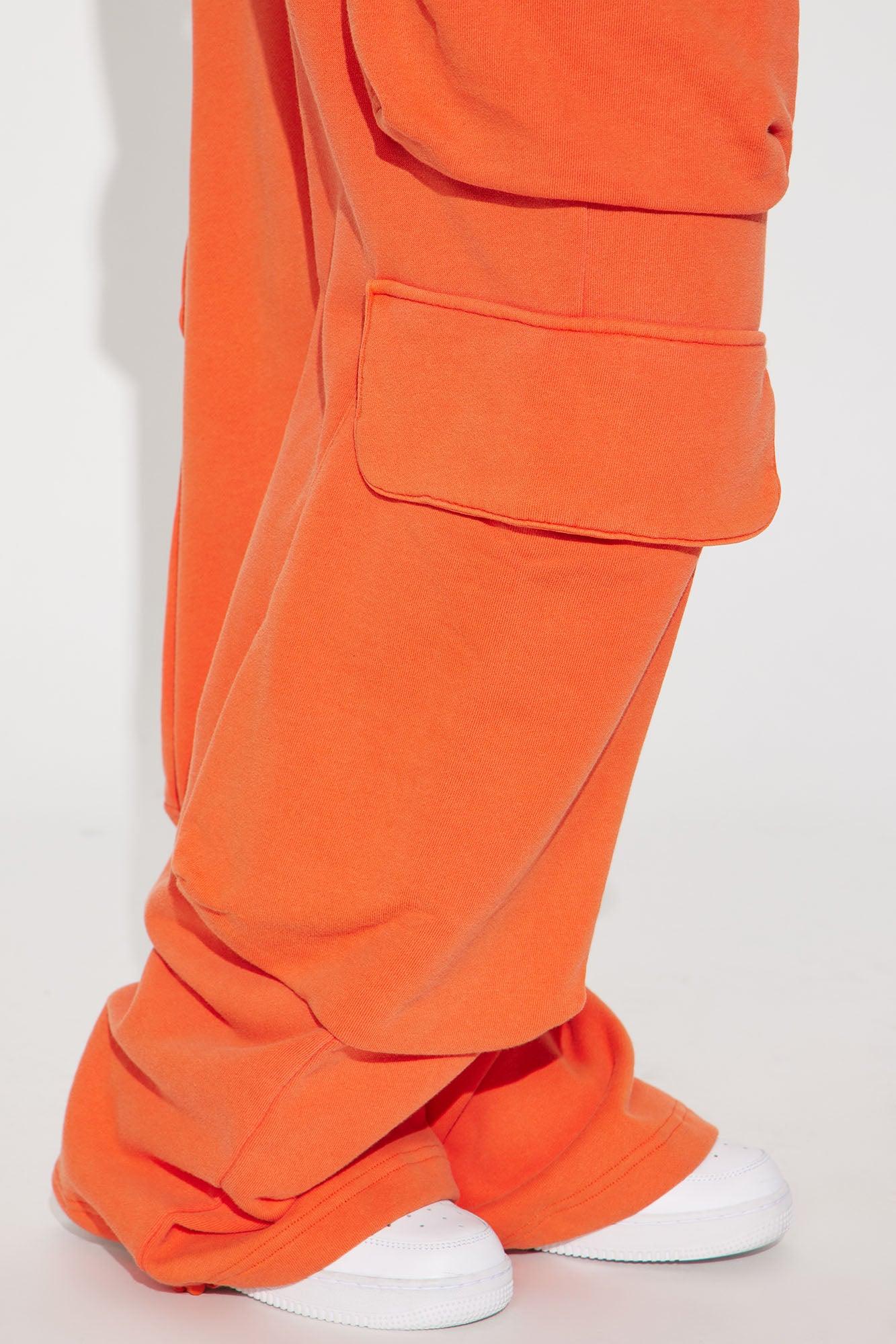 Kayla Cargo Sweatpants - Orange Product Image