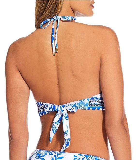 Gibson & Latimer Porcelain Twist Front Sash Classic Hipster Swim Bottom Product Image
