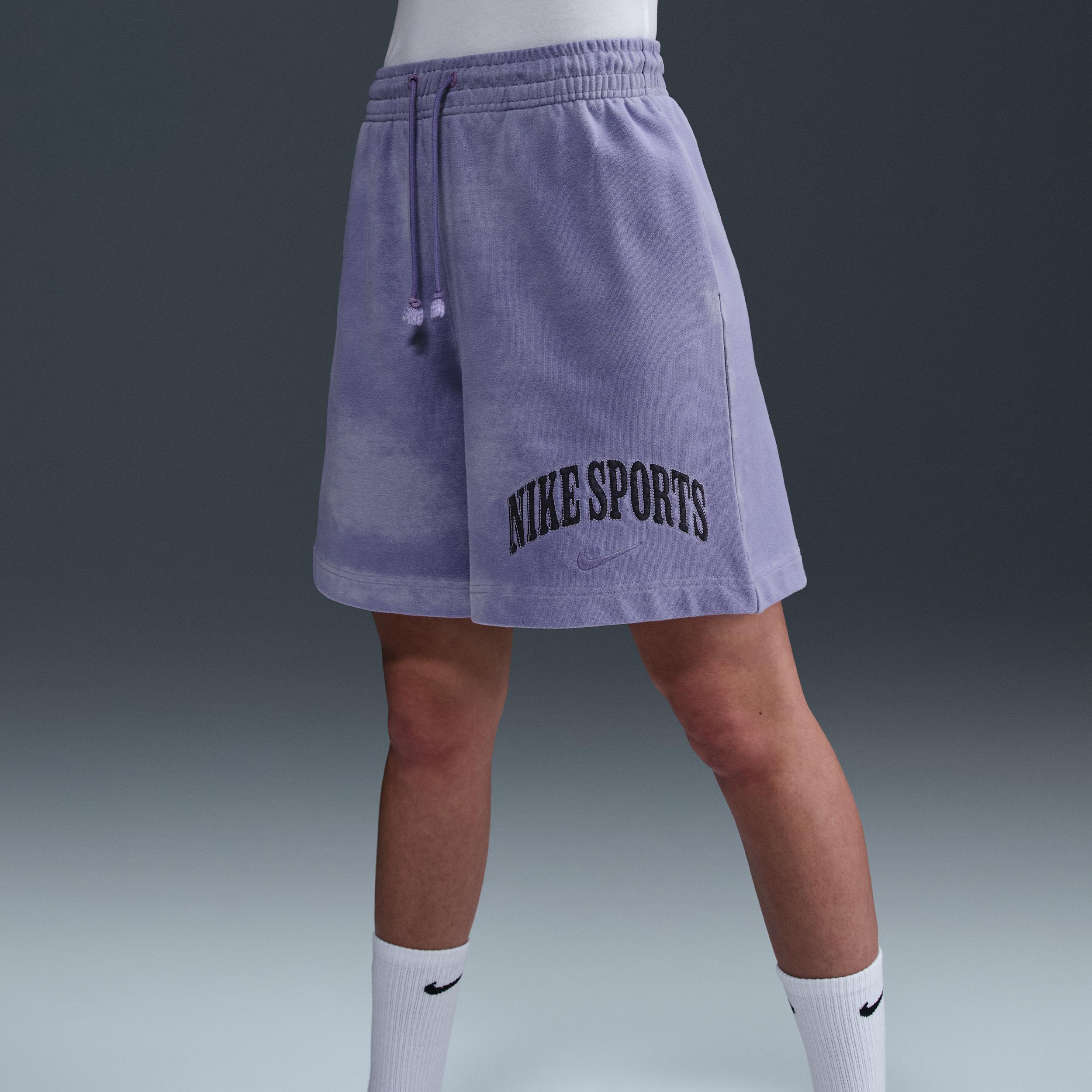 Womens Nike Sportswear Phoenix Fleece High-Waisted French Terry Shorts | HJ1269-006 Product Image