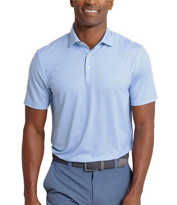 Southern Tide Driver Geo Print Short Sleeve Polo Shirt Product Image