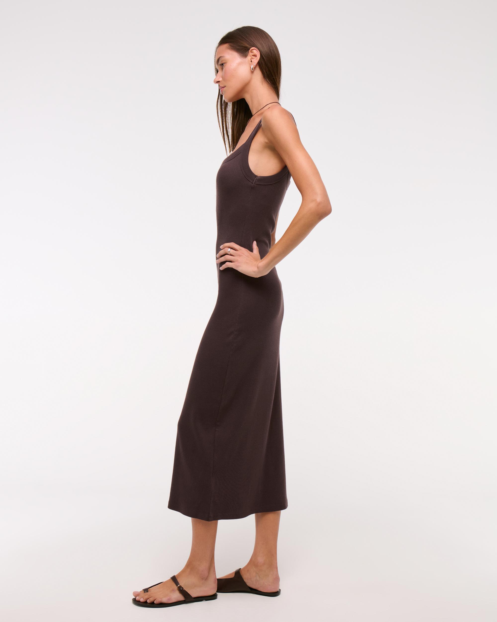 Bra-Free Essential 90s Rib Midi Dress Product Image