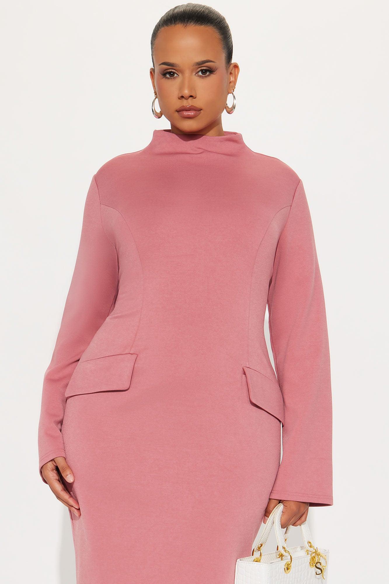 Above Average Ponte Midi Dress - Mauve Female Product Image