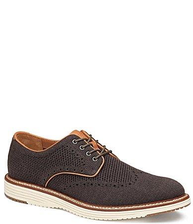 Johnston  Murphy Mens Upton Heathered Knit Wingtip Lace Up Oxfords Product Image