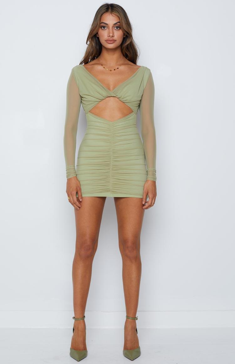 Raven Mesh Dress Green Product Image