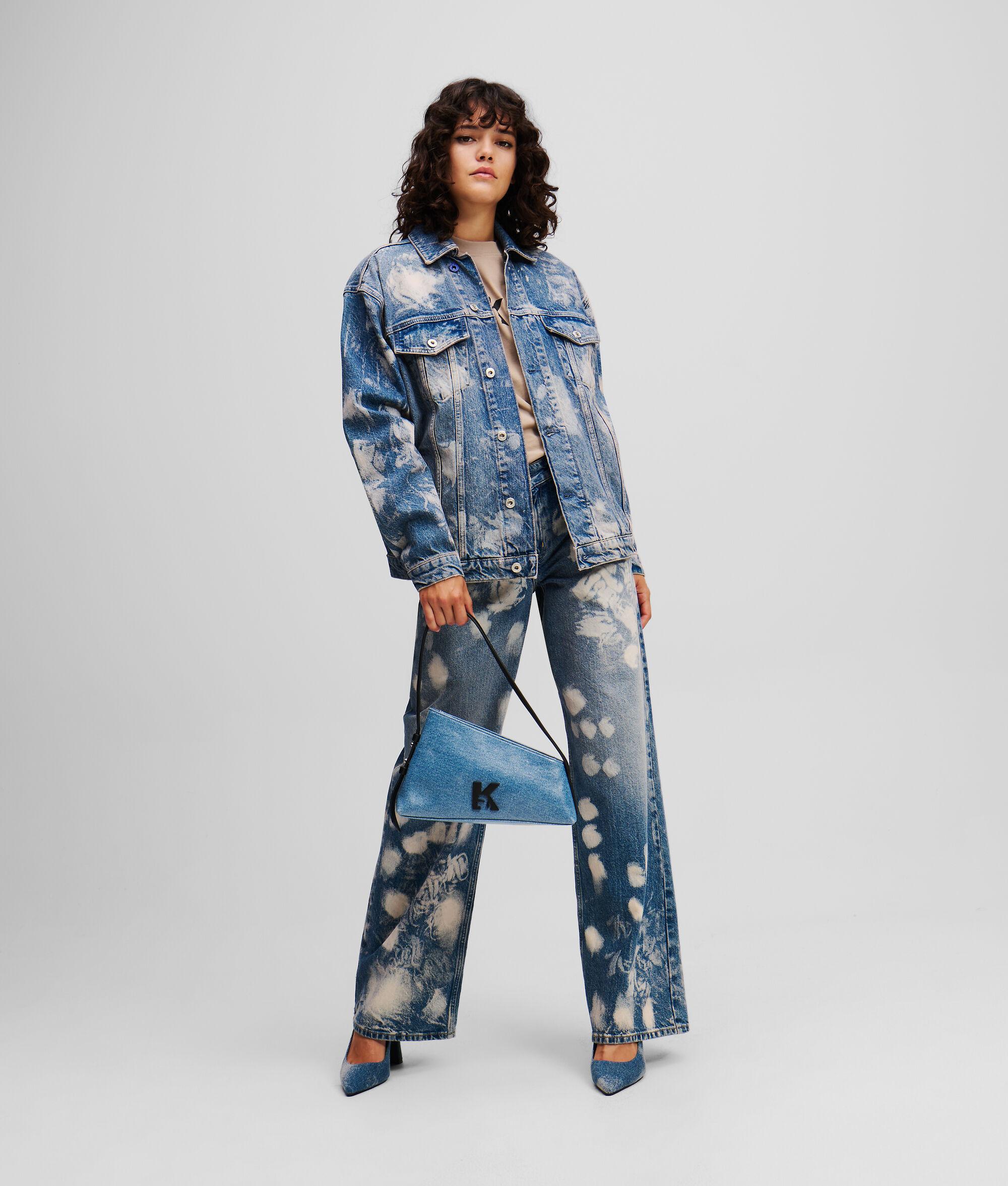 RELAXED-FIT BLEACHED DENIM JACKET Product Image