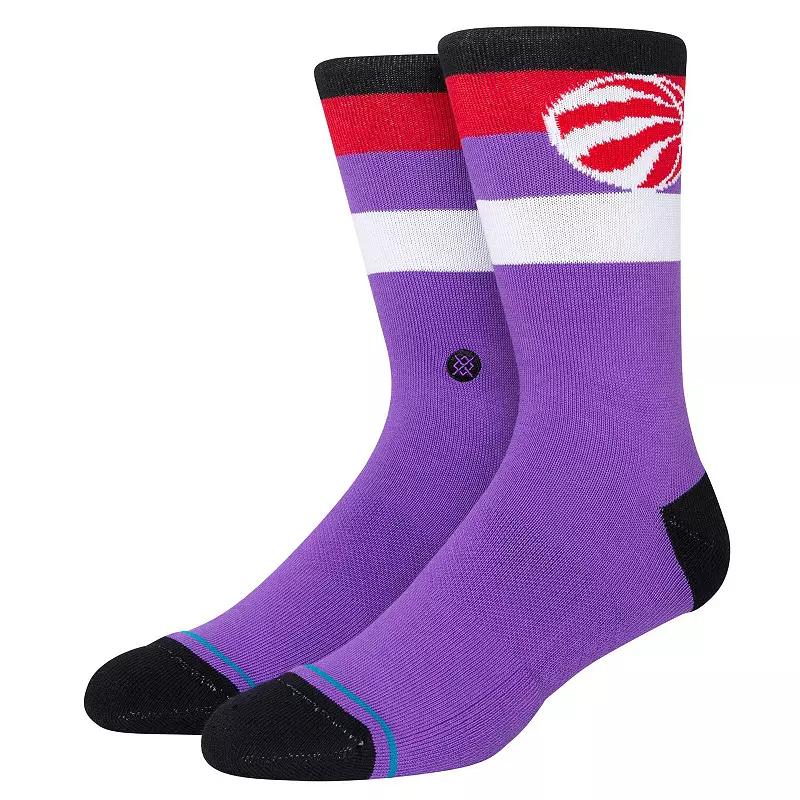 Stance Toronto Raptors Stripe Crew Socks, Men's,  Product Image