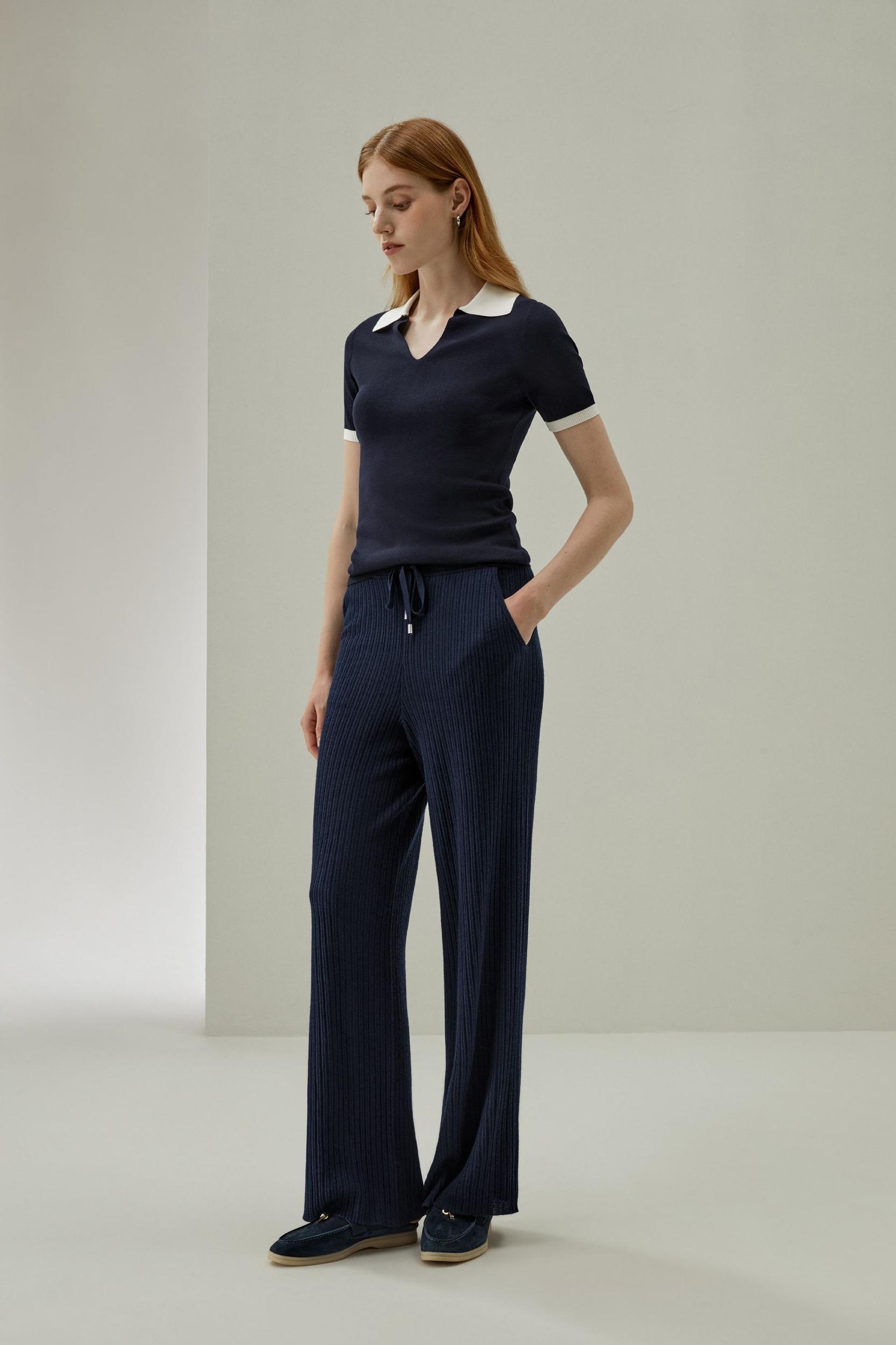 Timeless Mei Silk Knit Polo Product Image