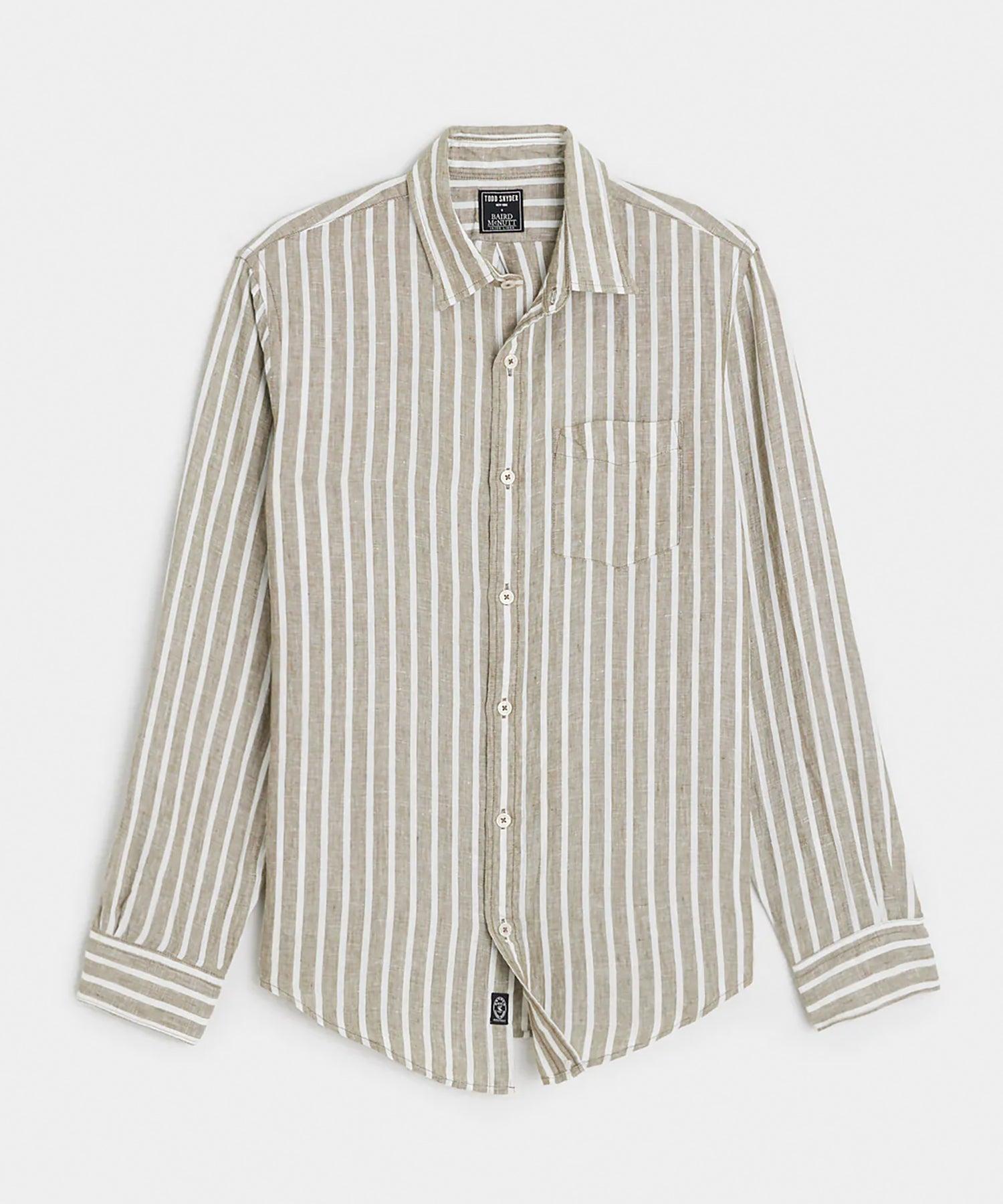 Slim Sea Soft Irish Linen Point Collar Shirt Product Image