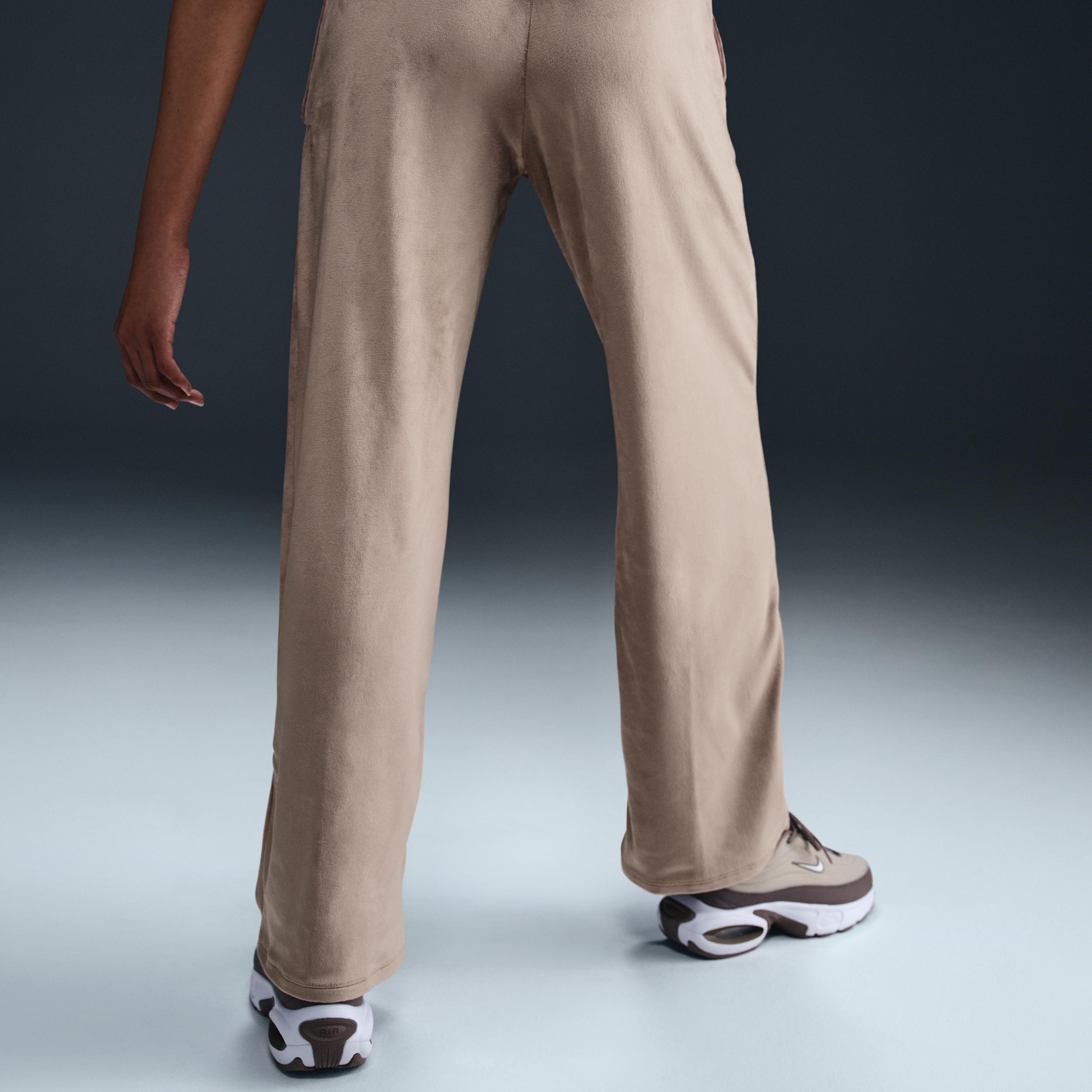 Womens Nike Sportswear Chill Knit Mid-Rise Velour Pants | HJ0922-233 Product Image