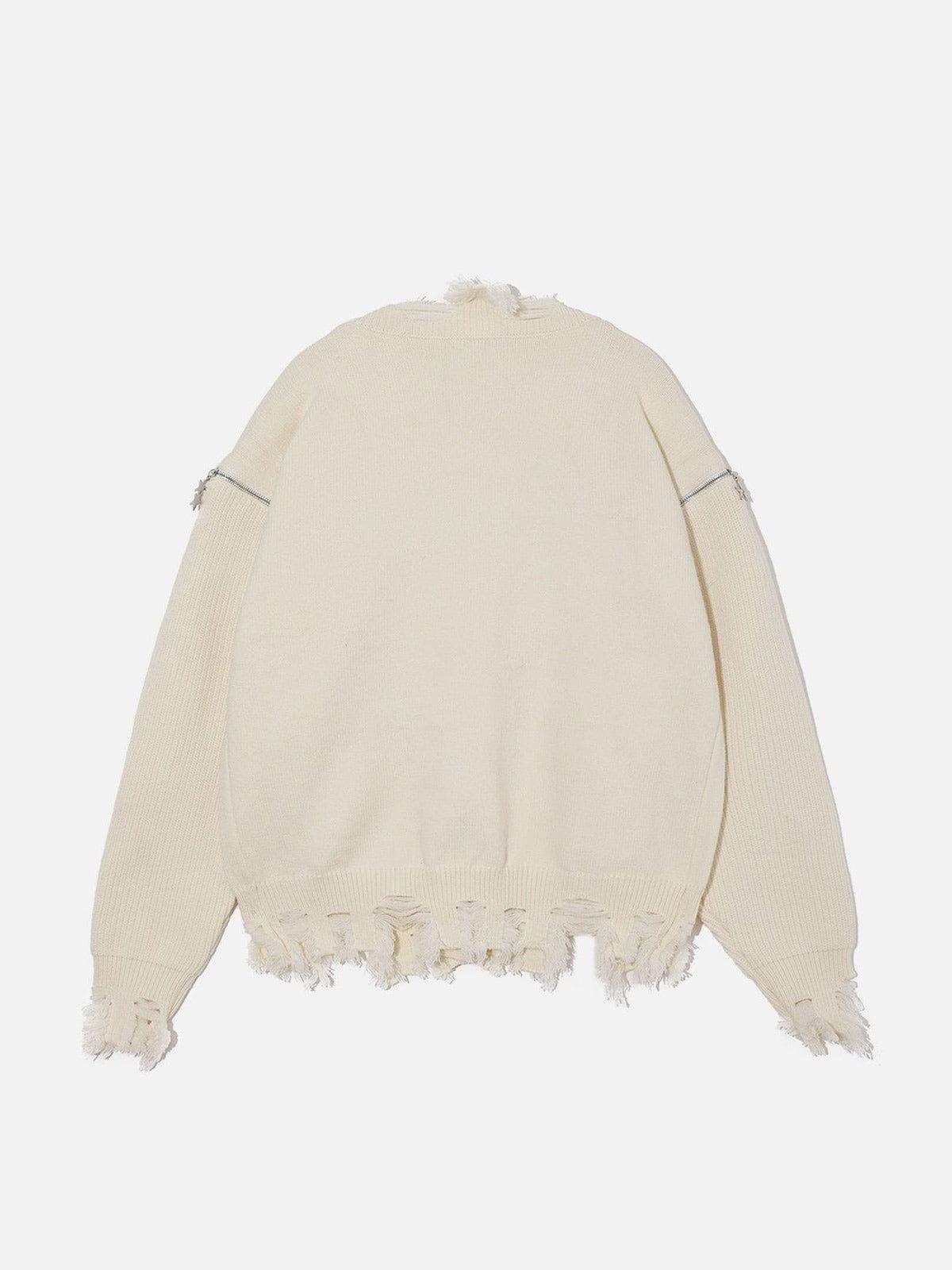 Aelfric Eden Removable sleeves Distressed Cardigan @nevebrokedawg Product Image