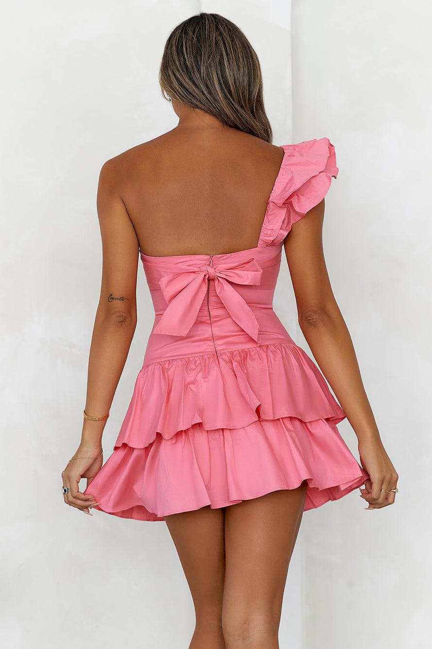 HELLO MOLLY Ruffled Out Dress Pink Product Image