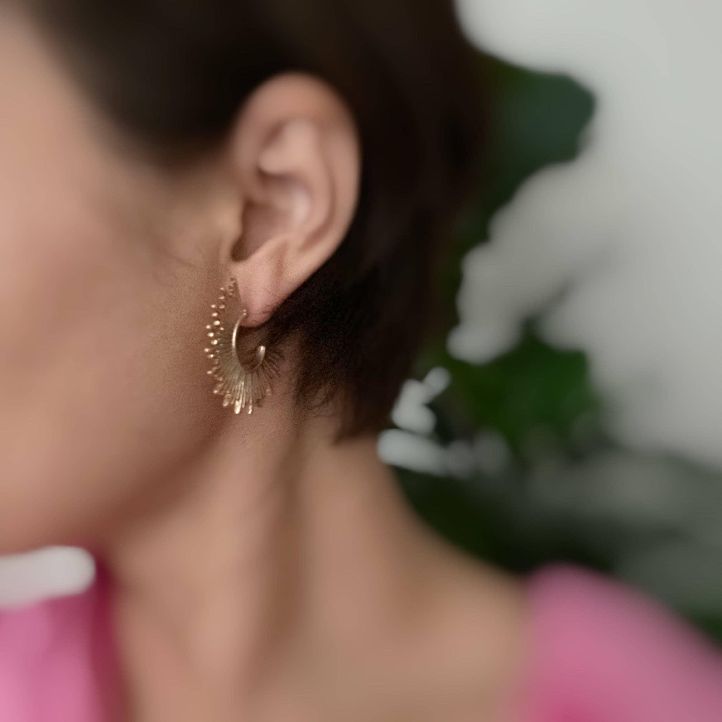 Pharaoh Half Hoop Earrings Product Image