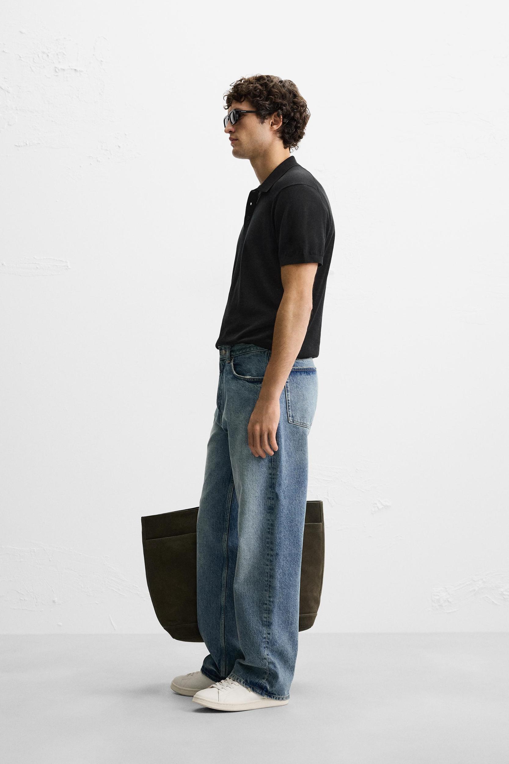 COTTON - SILK BLEND KNIT POLO Product Image