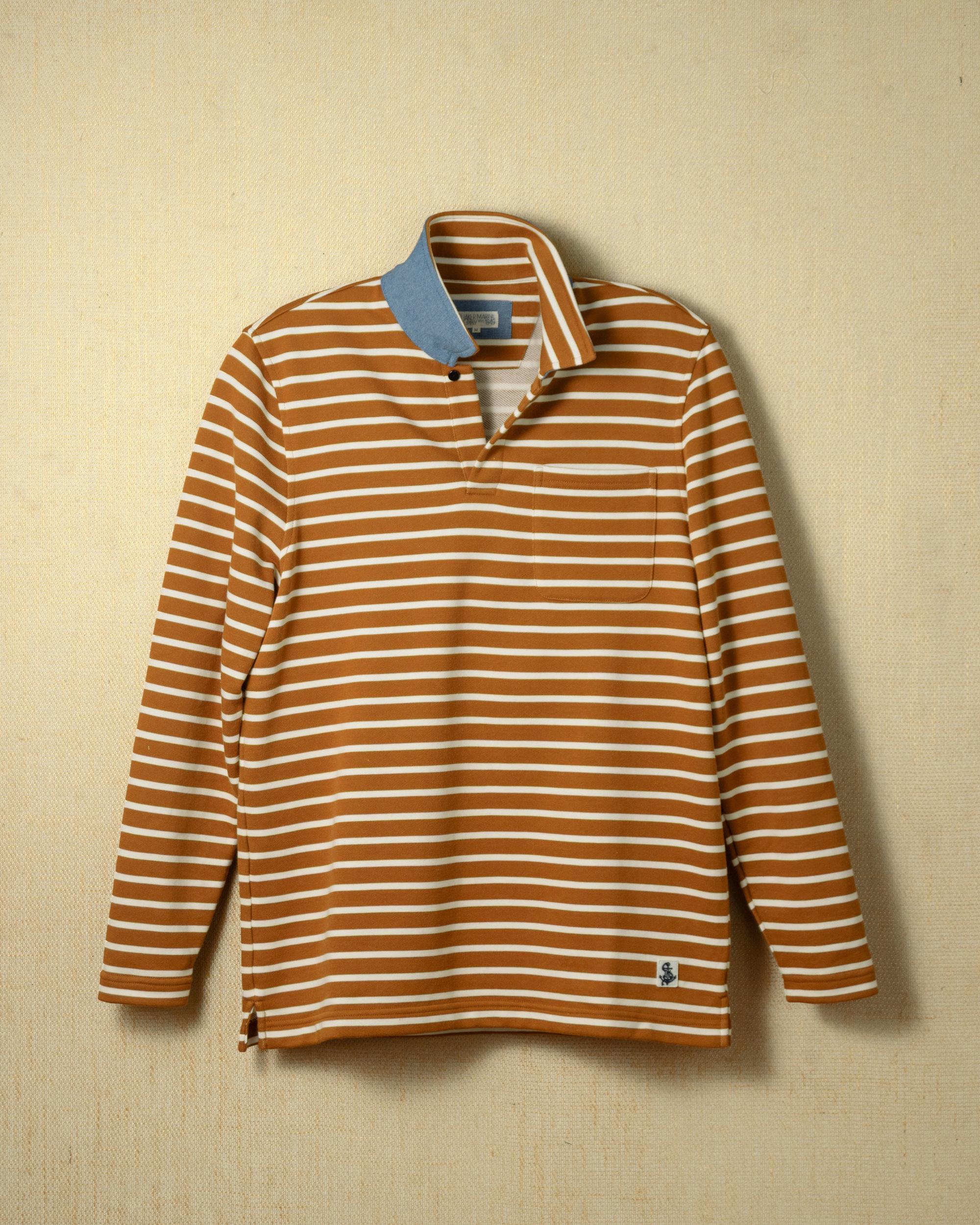 Acadia Polo in Acorn/Cream Loopback Terry Product Image