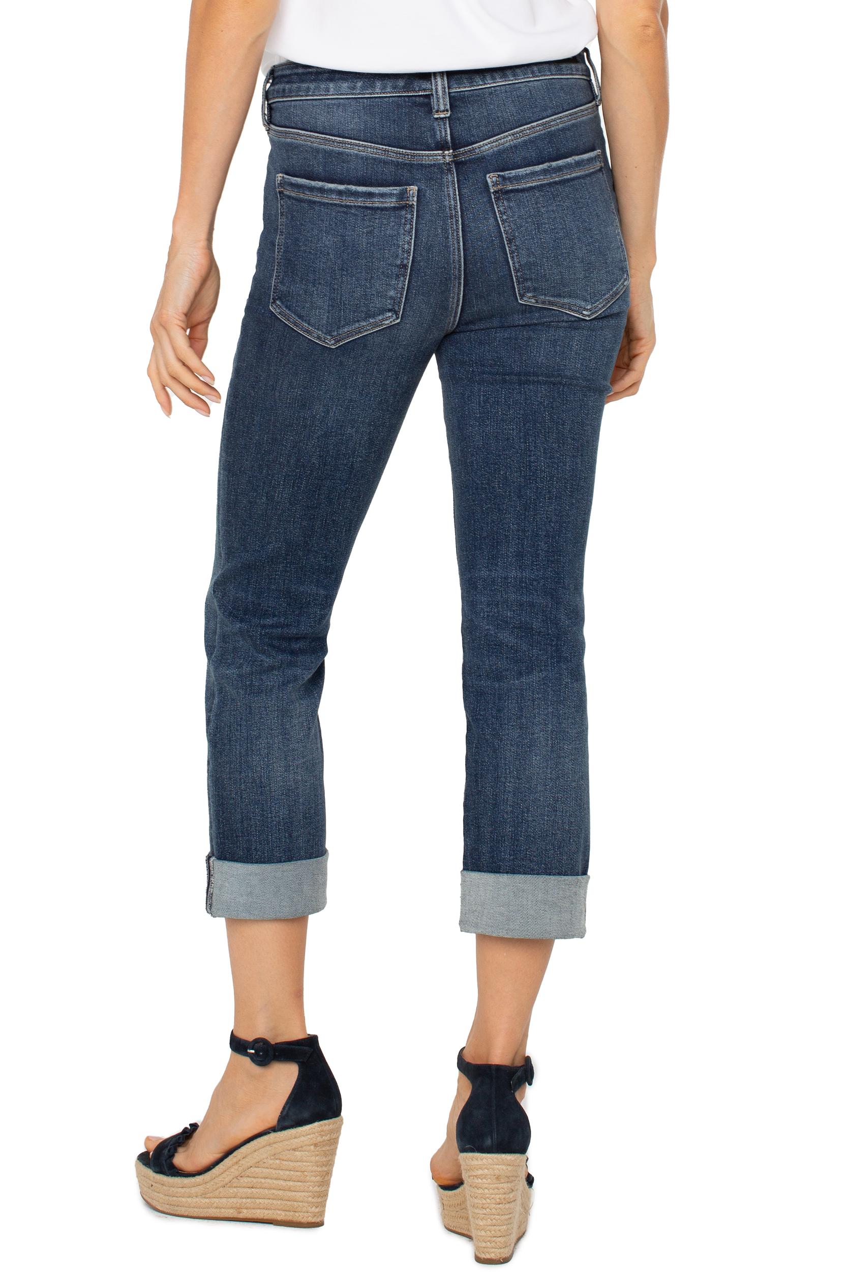 Charlie Cropped Wide-Leg Rolled Cuff Jeans Product Image