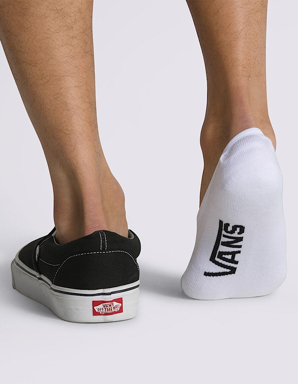 VANS 3 Pack Classic Mens No Show Socks - WHITE Product Image