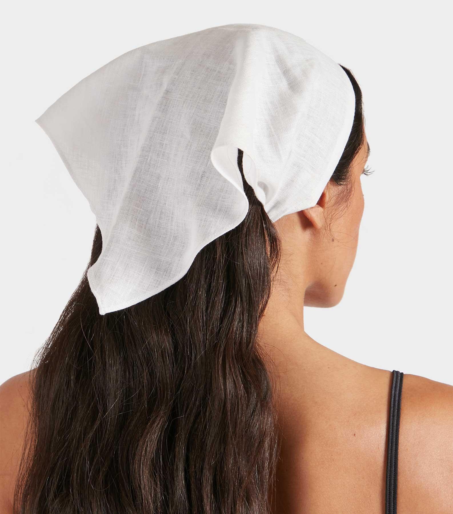 Linen Headscarf - White Product Image