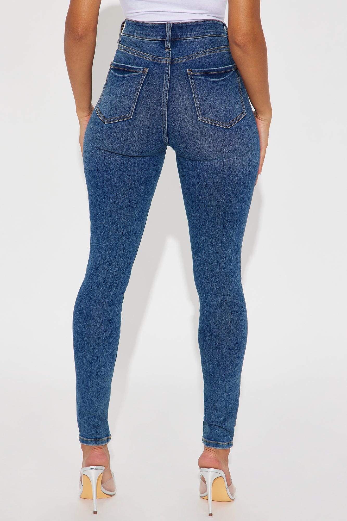 Yalena Stretch Skinny Jeans - Dark Wash Product Image