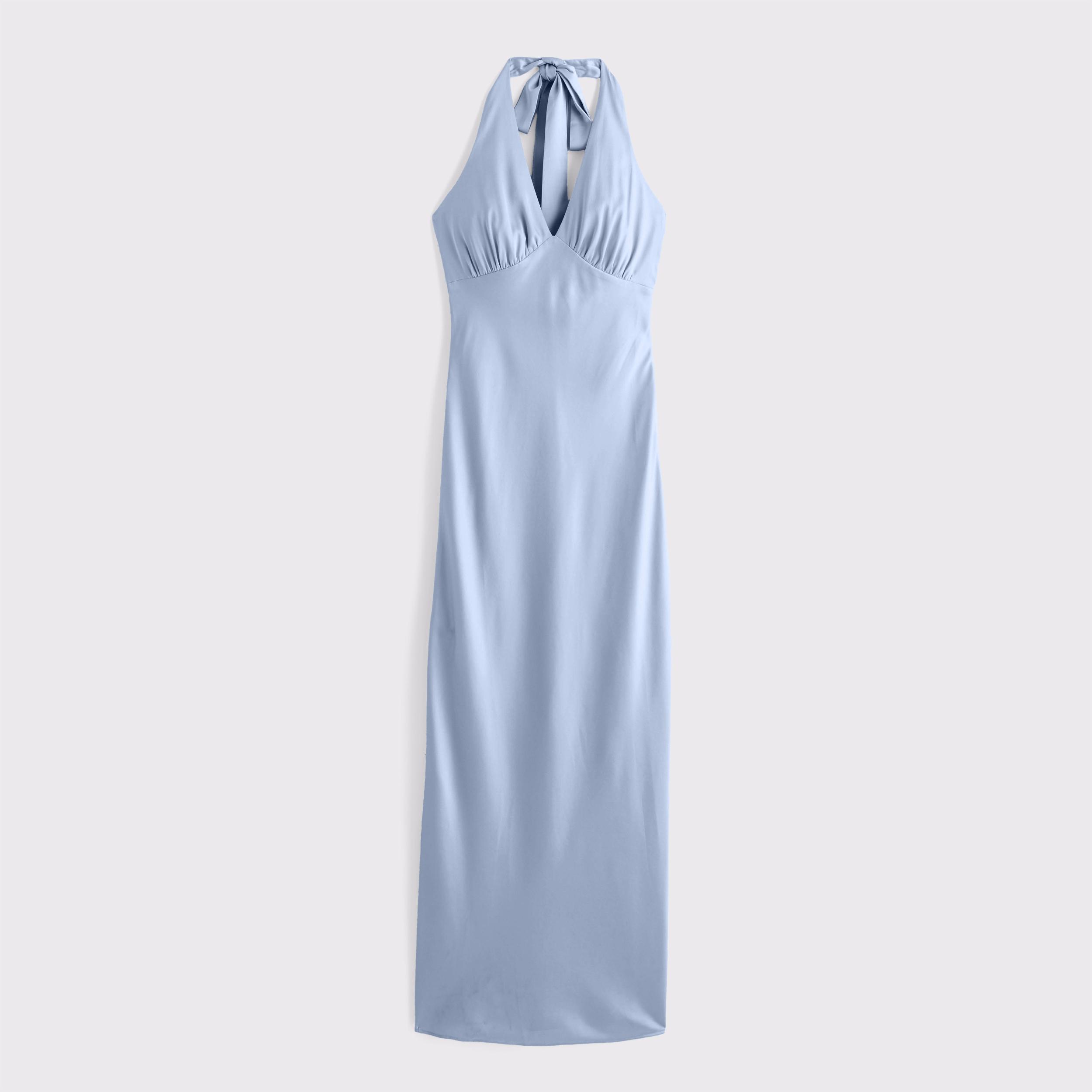 The A&F Julia Slip Halter Maxi Dress Product Image