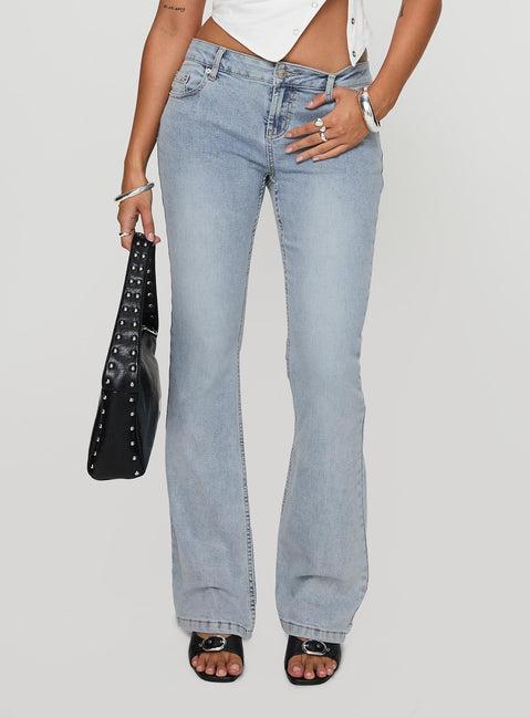 Bethany Bootleg Low Rise Jeans Light Wash Product Image