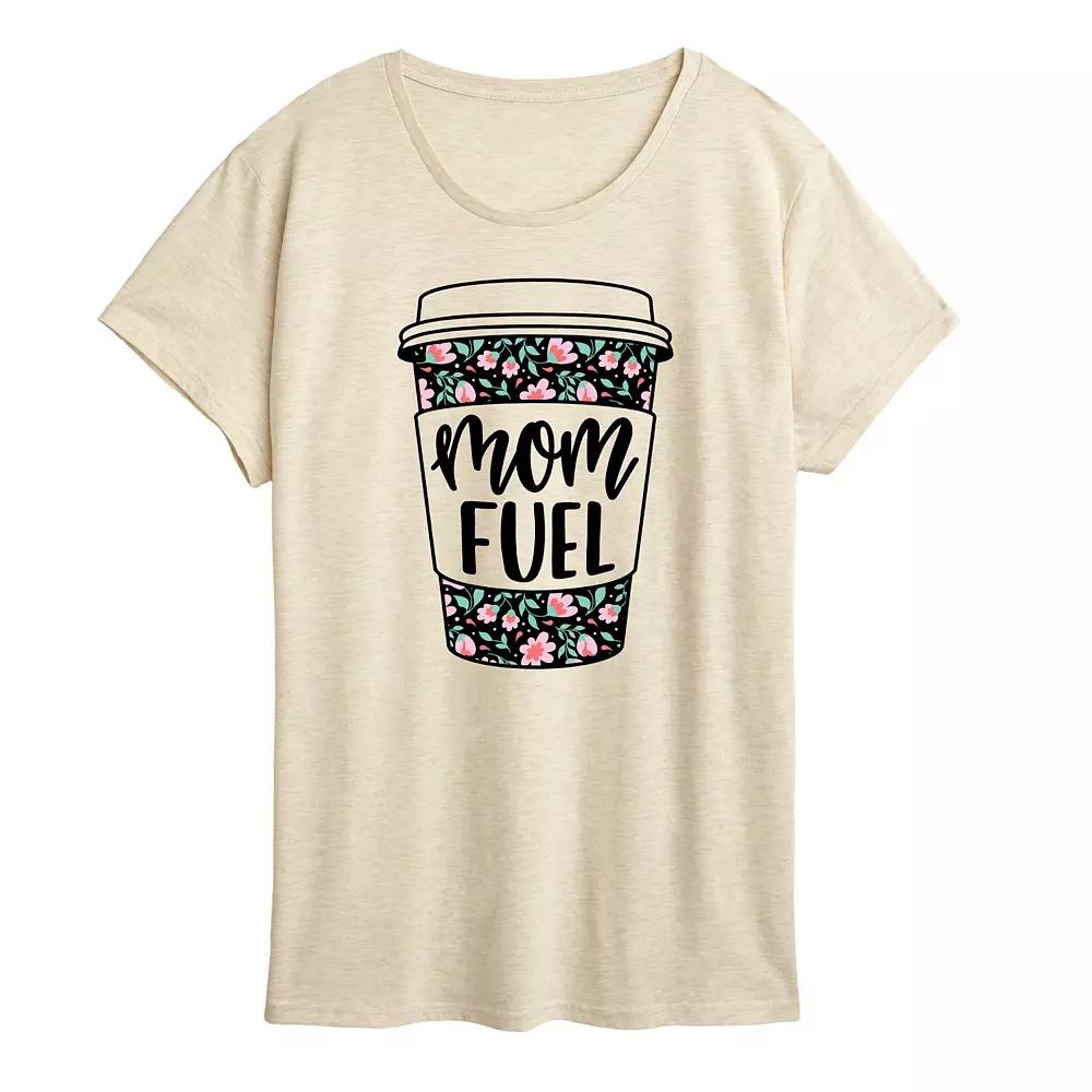 Women's Mom Fuel Floral Coffee Graphic Tee,  Product Image