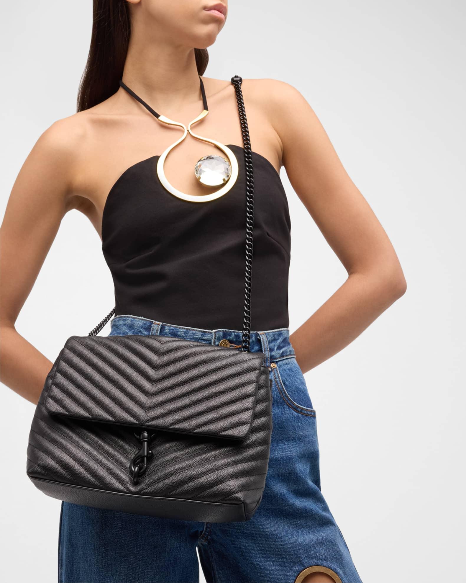 Edie Quilted Leather Flap Shoulder Bag Product Image